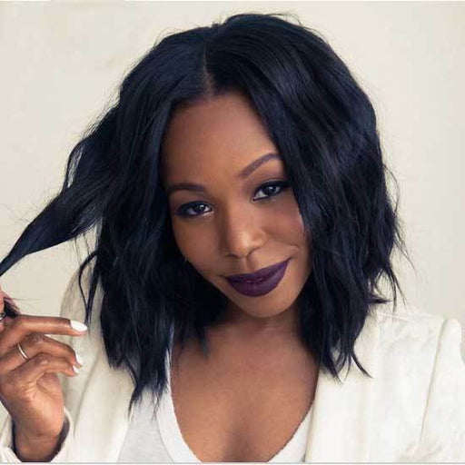 Natural Black Bob Wave Hot Mini Lace Front Wig