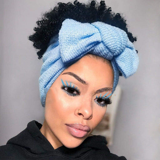 Hot Sexy Kinky Wig with Blue Bowtie Headband