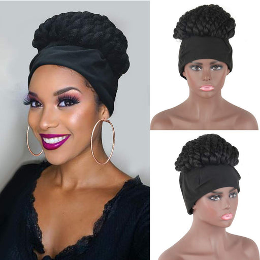 Hot Sexy Kinky Braided Turban Wig with Black Headband