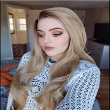 2021 Gold Blonde Wave Mini Lace Front Wigs