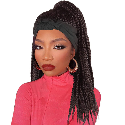 Hot Sexy Kinky Long Curly Braid Wig with Black Headband