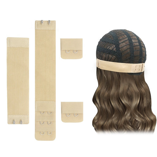 Hot sale adjustable nylon beige rubber-free non-slip wig elastic band