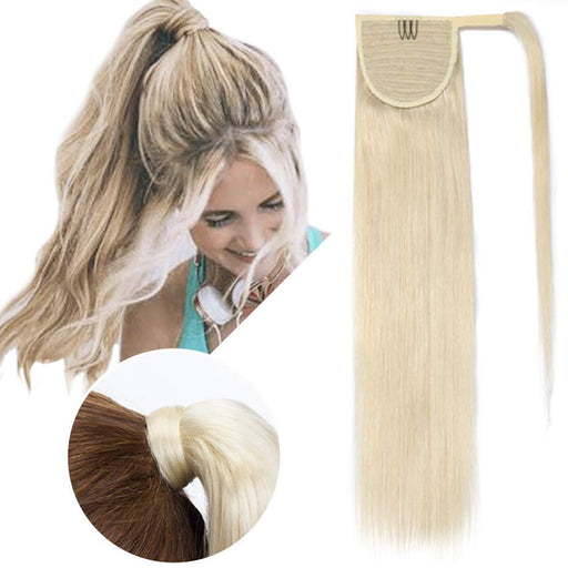 Straight Ponytail Hair Headwear Natural Hair Pigtail Clip-on Hair Ponytail Extensions