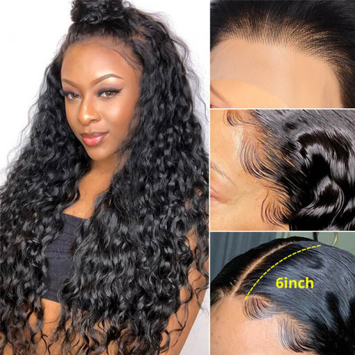 Water Wave 6*6 Closure Wigs Natural Wave Lace Front Wigs